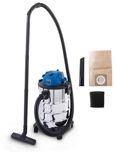 Scheppach Aspirateur électrique Eau et poussières VC25-20 kPa - Bac de récupération 25 L - Puissance Moteur 1200 W - Tension 220-240 V~ / 50/60 Hz - Fonction 3 en 1