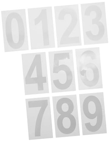 HOUDERCO 10feuilles Lot De Autocollants Numérotés Pour Poubelles Boîtes Aux Lettres Intérieur Extérieur