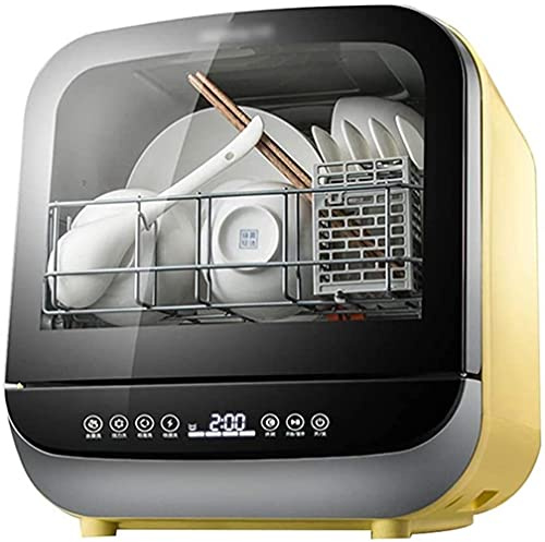 Table Top Compact Lave-Vaisselle Mini Lave-Vaisselle Slimline Consommation d'eau : 5L, avec 4 Programmes Lave-vaisselle Table Top