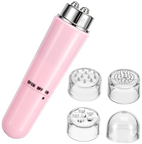 ELAYARD Masajeador Facial Eléctrico Rosa 4 Funciones para Cuidado Profundo y Mejora de Circulación, Dispositivo Portátil para Uso Hogar y Cuidado Facial