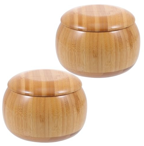 DECHOUS Boîte de Rangement pour Go Bambou Naturel Légère et Portable Boîte Simple avec Couvercle pour Organiser et Protéger les Jetons Adaptée Maison et Salle de Jeu
