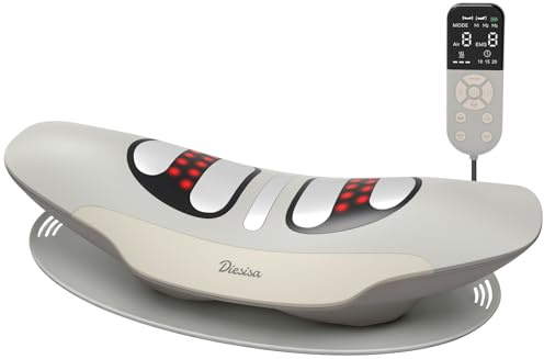 Diesisa Electric Lumbar Traction Device: Adjustable Back Massager with Dynamic Traction - Left-Right Swing - Vibration & Thermal Compress - Timing- Rechargeable Lower Back Massager -Home/Office Use