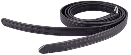 KiBcsLic Correa Estribo Correa Cuero con Hebilla Flexible Acción Estribo para Adultos, Entrenamiento , Negro , Niños