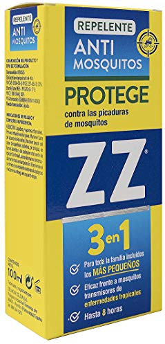 ZZ | Repelente Antimosquitos | Eficaz Contra Mosquitos Transmisores de Enfermedades Tropicales | Sin Olor | Apto a Partir de 1 Año | 8 Horas de Protección | Defensa Integral Contra Mosquitos | 100 ml