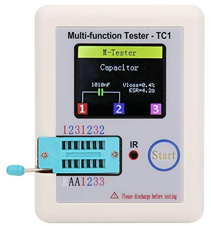 Multifunktionstransistortester, 3,5-Zoll-TFT-Bildschirm LCR-TC1 für Kondensatordioden Diodentester, LCR-TC1-Transistortester
