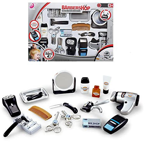 Koolbitz Pretend Play Shop Blue- Supermarket Till Kids Cash Register Toy with Scanner & Play Food Educational Gifts for Toddlers