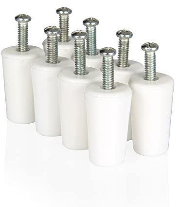 Butées Conique d'Arrêts Blanche 40mm, pour Volet et Store - Lot de 8 pièces - Installation Facile