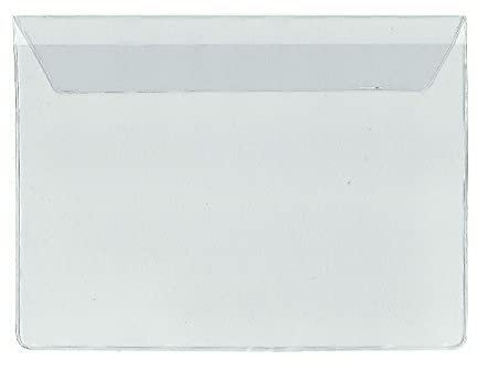 10x FolderSys Plakattasche A4 Querformat mit Klappe, sk, KLAR, Selbstklebetasche, PVC 160my, 47007-00