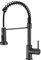FORIOUS Black Kitchen Tap, Spring Kitchen Sink Mixer Taps, Commercial Faucet Single Handle Lever, High Arc Swivel 360 with 2 Spray Mode