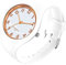 Forrader Uhr mit Silikonband für Damen und Mädchen, großes Zifferblatt, wasserdicht, sportlich, modisch, lässig, einfach, Quarz-Analog-Uhren, weiß