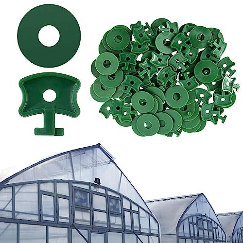 Gartennetz-Clips – Gewächshaus-Befestigung, Drehclips und Unterlegscheiben, Gewächshaus-Verlängerungs-Eckclip für Aluminium-Gewächshaus-Isolierung, Netz, Schattierung, Woteg