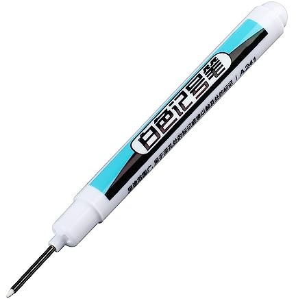 YANGLY 4 Pezzi Pennarelli Bianchi Penne per Vernice Pennarelli a Base di Olio Pennarello a Punta Lunga Pennarelli Indelebili per Pittura su Metallo in Vetro per Pneumatici da Roccia