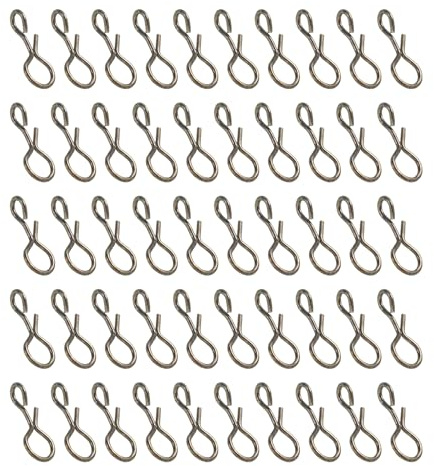 PATIKIL 0,4 x 0,1 Mouche Pêche Boutons-Pressions, 100 Paquet INOX Acier Rapide Changement Non Noeud Rapide Boutons-Pression Leurre Connecteur pour Gabarits Leurs Pêche Agrafes, Noir