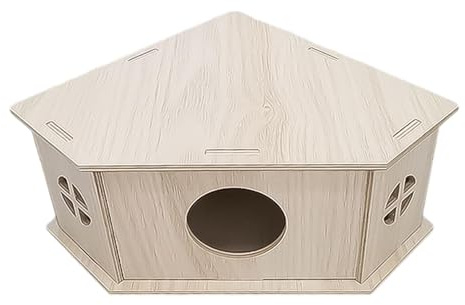 Habitat per piccoli animali, case e habitat per criceti | Habitat di piccoli animali - Cabina di nascondiglio per parco giochi in legno, robusta casa di criceto per forniture per animali