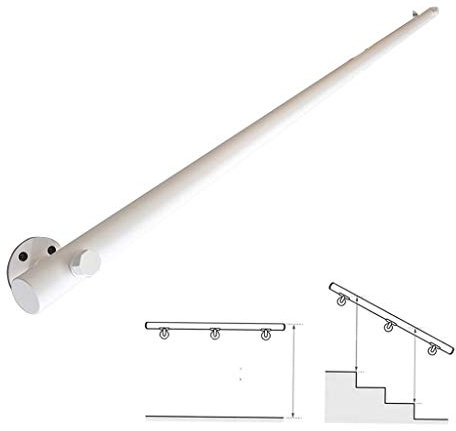 Trä Räcke För Trappa, Trappa Räcke Komplett Kit - Rakt Banister Rail Västöd - Däck Räcke För Trappa, Ombyggnad, Trappa/140Cm (55 Inch)