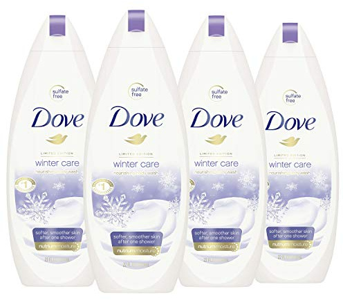 Dove Body Wash To Nourish and Moisturize Dry Skin Winter Care for Softer, Smoother Skin After Just One Shower 22 oz, 4 Count