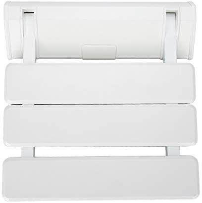 Siège de Douche à abattant, siège de Douche Rabattable au Mur Blanc Siège de Douche Pliable Aide au Bain Siège de Douche Pliant antidérapant Convient pour Une Salle de Spa d'hôpital à Domicile