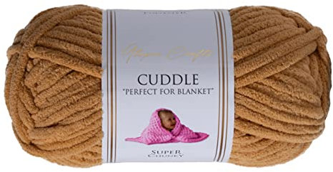 Utopia Crafts Cuddle Super Chunky Chenille Yarn Beige, 100g 60m Ball, Fluffy, Soft & Easy to Use, Perfect Chunky Yarn for Crochet & Knitting, Machine Washable, Beginner-Friendly Wool Alternative