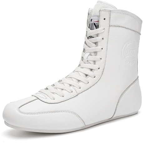 Scarpe da wrestling antiscivolo e traspiranti,scarpe da boxe unisex con supporto elevato,stivali da wrestling, stivali da combattimento,scarpe da allenamento, supporto extra alla caviglia per pugili (