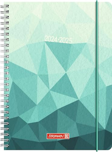 BRUNNEN Schülerkalender (2024/2025) „Ice Vector “, 2 Seiten = 1 Woche, A5, 208 Seiten