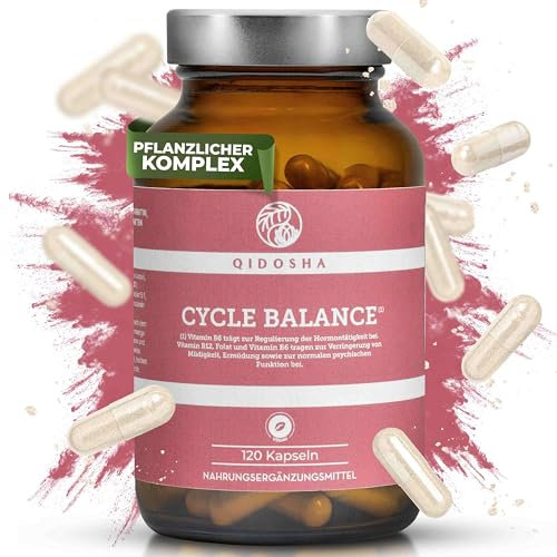 QIDOSHA® PMS-Komplex, 120 Frauen Vitamine Kapseln mit Mönchspfeffer, Myo-Inositol, Carnitin, Fenchel, Rosmarin, Koriander, Eisen, Zink & B-Vitaminen
