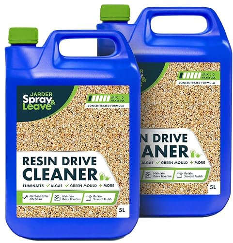 2 x 5L Jarder Resin Driveway Cleaner - Eliminates Algae and Green Mould - No Bleach or Acid - Completely Safe for Resin Driveways and Patios