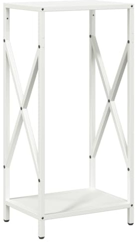 vidaXL Vedställ vit 34x25x70 cm kallvalsat stål