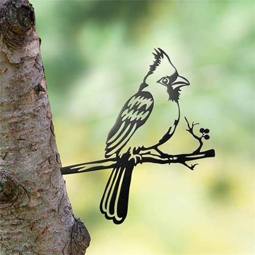 ChongKuan Spina da giardino ruggine uccello decorazione giardino decorazione per ruggine decorazione esterno metallo acciaio inossidabile primavera aspetto ruggine ruggine (5)