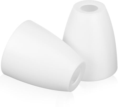 Sewroro 2 Stück Kunststoff Lampenschirm E14 Ersatz Weiß Für Tischlampen Stehleuchten Innenbeleuchtung