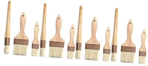 Toddmomy 12piezas De Cocina Para y Salsa Cepillo De Repostería Mango De Para y Hornear