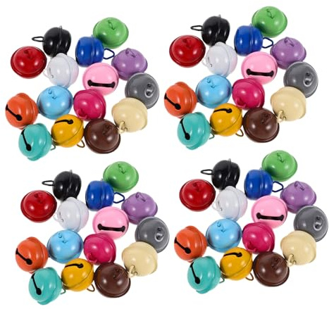 Hemobllo 100 Pezzi Campanellini Colorati per Collari Cani e Gatti Sonagli Luminosi per Addestramento e Decorazioni Natalizie Accessori Leggeri per Animali Domestici