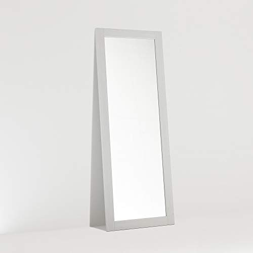 ARHome Specchiera da Parete, 160 x 60, Bianco Frassinato, Specchio da Terra, Made in Italy