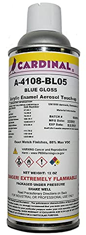 A- 4108-BL05 BLUE GLOSS POWDER COATING SPRAY PAINT | Car Parts and Repair Refinishing Clear Coat for Permanent Sealing of Coated Surfaces