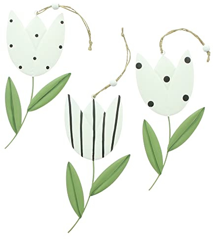 Frank Flechtwaren Blombonad, tulpan i set om 3, dekoration, hängare, blomma, vår höjd 19 cm