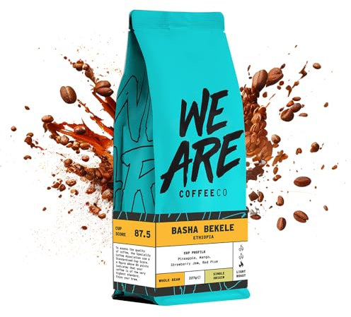 We Are Coffee Co - Ethiopia - Basha Bekele - Whole Bean 227g | Light Roast Coffee Beans | 100% Arabica | Freshly Roasted in the UK