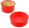 2 tortiere rosse (4 pollici, 6 pollici) stampi per torte rotonde in silicone, teglie per torte fai-da-te, teglie per torte antiaderenti, adatte per cuocere torte, fare sapone fatto a mano