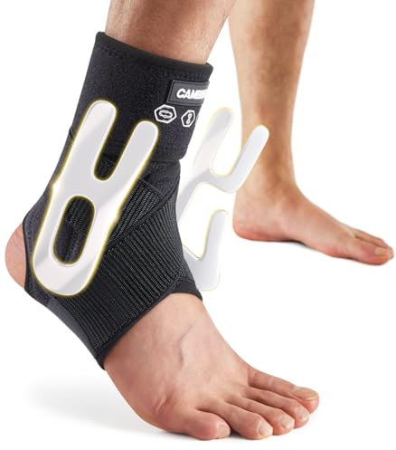 CAMBIVO Sprunggelenkbandage, Knöchelbandage mit Seitenstabilisator, Einstellbar Sprunggelenk Bandage Fußgelenk, Orthese Sprunggelenk für Verstauchungen, Plantarfasziitis, Fußbandage für Sport Alltag