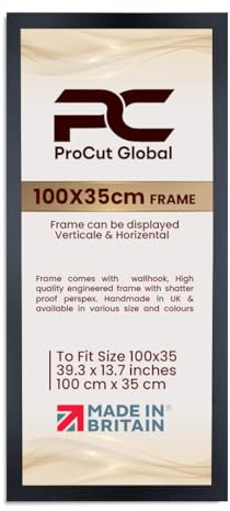 Procut Global Modern Black Picture Frame For Photos - 100x35cm
