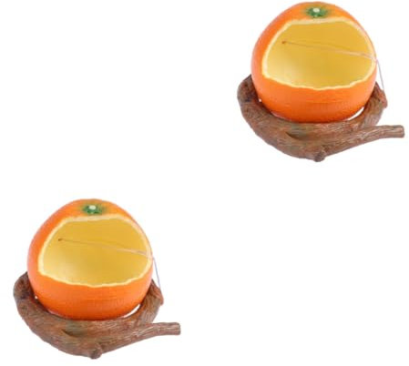 CIYODO 2 Pcs Plastic Material Bird Feeder Sturdy Attractive Design Bird Fruit Feeder Easy Install