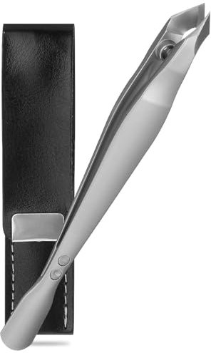 JIEYAO Cuticle Nipper mit Pusher, 2-in-1 Cuticle Trimmer mit Tasche Portable Tweezers Design Pointed Cuticle Cutter Nipper, präzise Trimmen von Hängenägeln für Fingernägel und Zehennägel