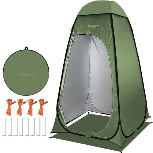 Chihee Tende istantanee Riparo per la privacy all'aperto Pop Up Tenda da campeggio per il bagno Tenda fasciatoio portatile Stalla per toilette da campo istantanea Tenda doccia Spogliatoio
