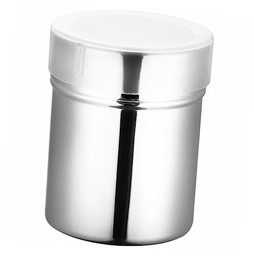 Mikinona Condiment Sprinkler Space Saving Design Stainless Steel with Perforations Spice Jar Classic Silver for Coarse Spices for Home Kitchens and Restaurants