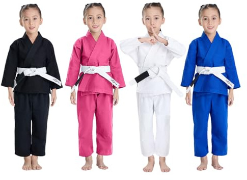 JUST YEARN Kids BJJ GI, Youth IBJJF Children’s Students Brazilian Jiujitsu Gi kimono Pre-washed Fabric Belt Not Included.