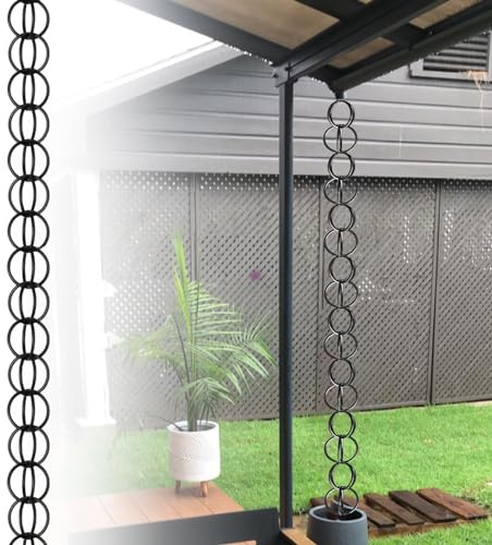 Dekorativ Hängande Regnkedja, Metallcirkel Regnavloppskedja För Stuprör, Veranda/Villa/Trädgård/Utomhus Regnfångarkedja,22m (72ft)