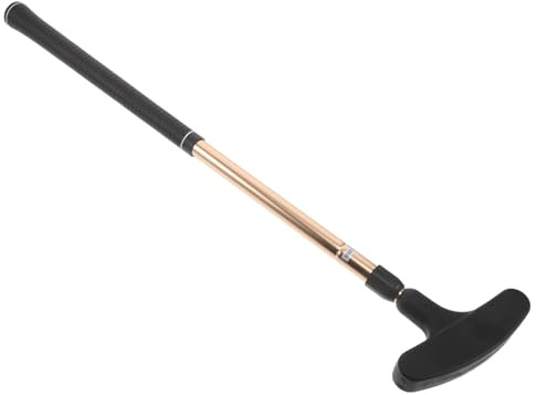 Healvian Putter de Golf Ajustable de Aleación de Aluminio Dorado, Palo Telescópico Portátil para Hombres y Mujeres, Práctica de Golf en Interiores y Exteriores, Putter Antideslizante para