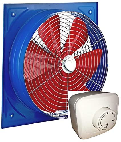 Uzman-Versabd 450mm Ventilador, industrial con 500W Regulador de Velocidad Ventilación Extractor Extraccion Extractor helicoidal de pared