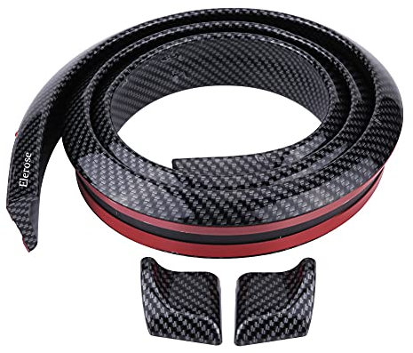 Spoiler Lippe Carbon Heckspoiler Universal Schwarz Auto Rear Spoiler Kohlefaser Weichgummi Heckspoiler 1,5 mt / 4,9ft Kohlefaser Weiche Gummi Auto Heckdach Rumpf Spoiler Flügel Lippenaufkleber