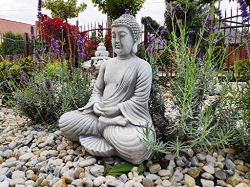 Statue de décoration d'ornement de Jardin - Bouddha méditant Kothu-in en Pierre de Fonte
