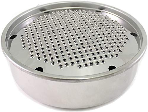 Vetrineinrete® Grattugia per Formaggio Acciaio Inox grattaformaggio con vano Contenitore vaschetta raccogli Formaggio formaggiera D10