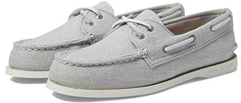 Sperry Men's A/O 2-Eye Suede Boat Shoe, Grey, 9.5 UK
